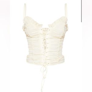 NWT pretty little things corset cream top